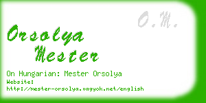 orsolya mester business card